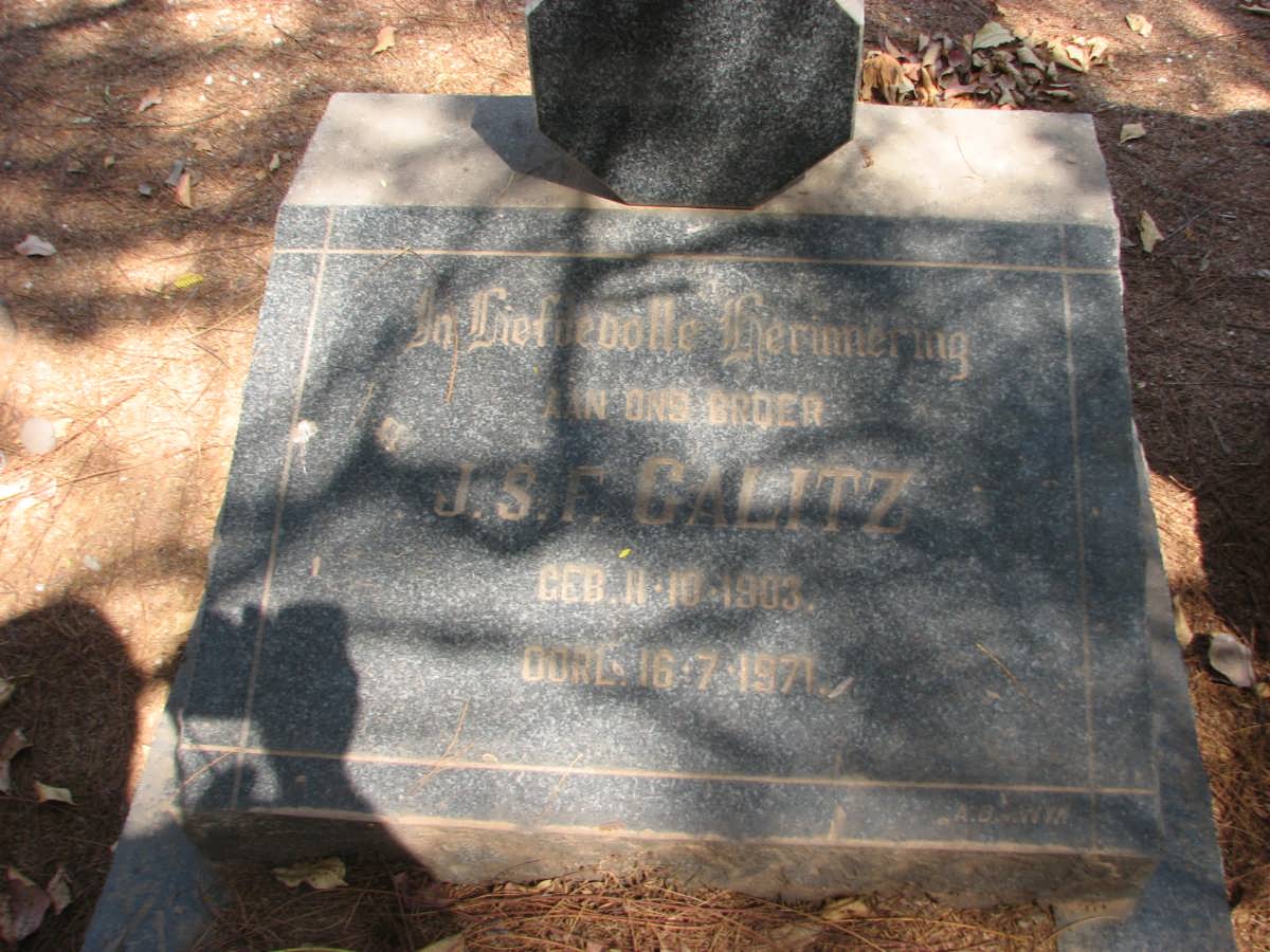 CALITZ J.S.F. 1903-1971