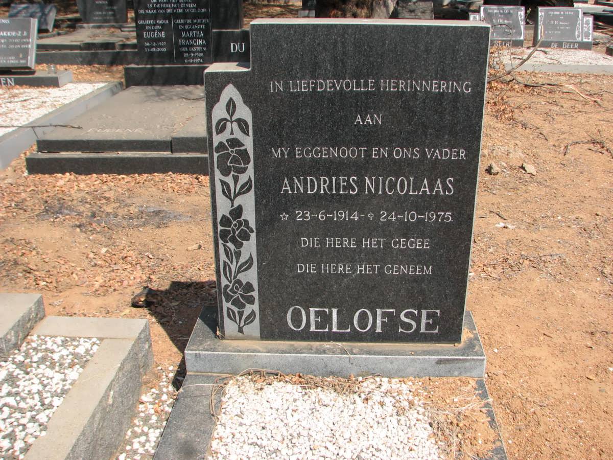 OELOFSE Andries Nicolaas 1914-1975