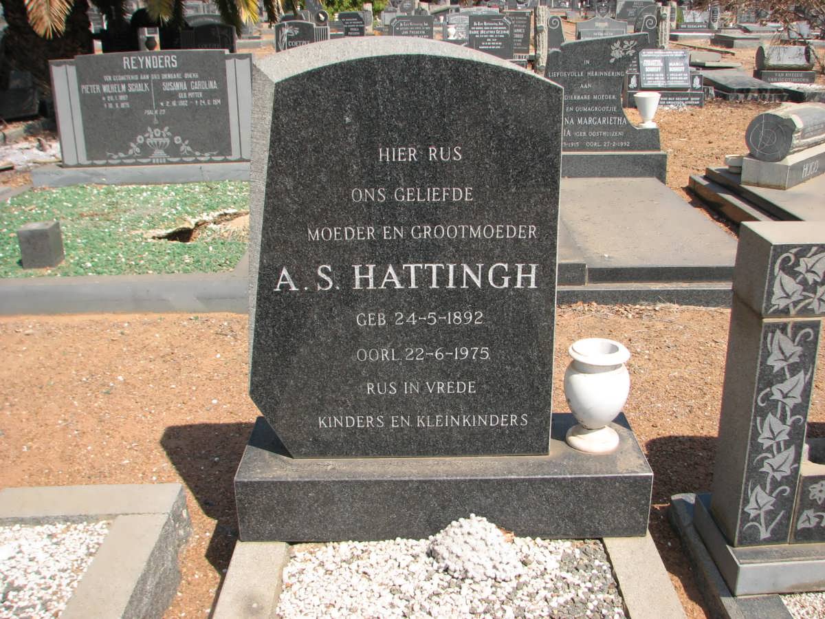 HATTINGH A.S. 1892-1975