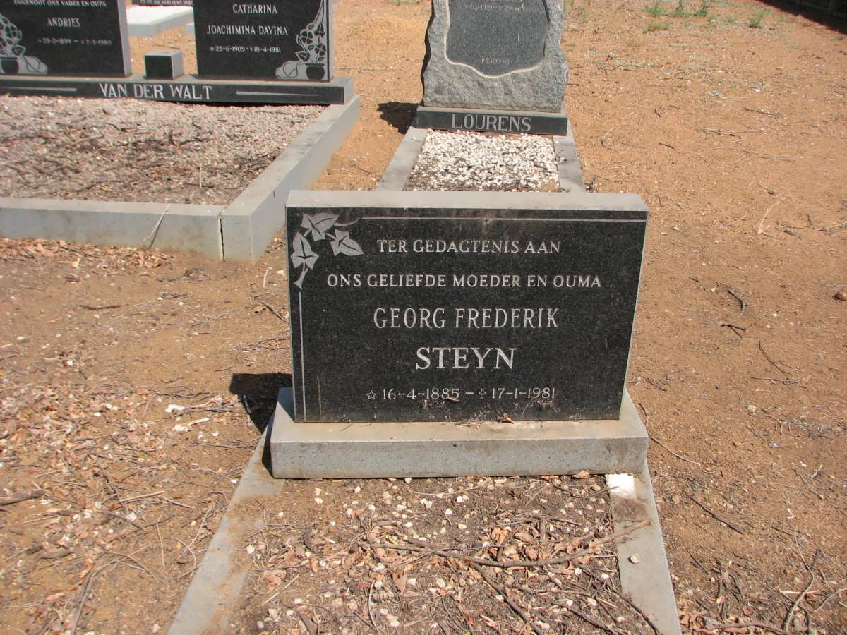 STEYN George Frederik 1885-1981