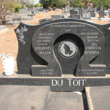 TOIT Johannes Willem, du 1902-1973 &amp; Cornelia Hendrina POWELL 1908-1992