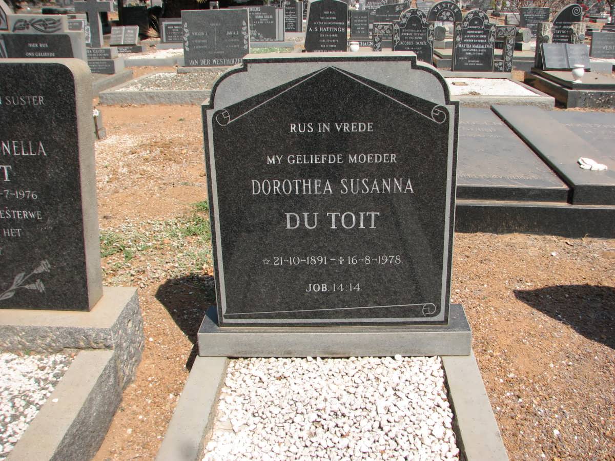 TOIT Dorothea Susanna, du 1891-1978