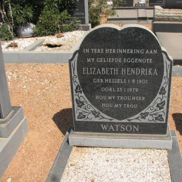 WATSON Elizabeth Hendrika nee HESSELS 1901-1979