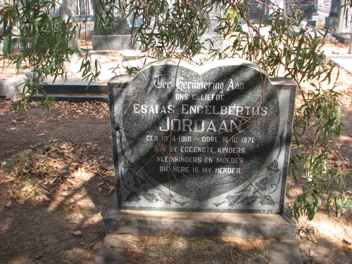 JORDAAN Esaias Engelbertus 1918-1971