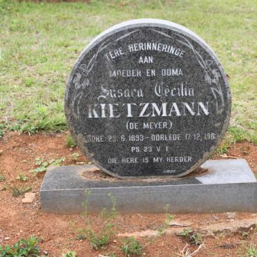 KIETZMANN Susara Cecilia nee DE MEYER 1893-1983