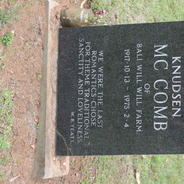 McCOMB Herman Samuel Knudsen 1917-1975