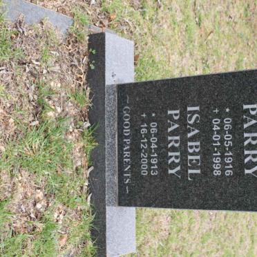 PARRY Peter 1916-1998 &amp; Isabel 1913-2000