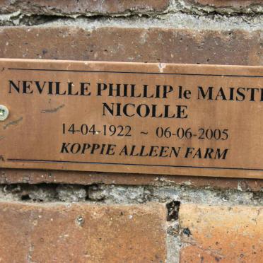 NICOLLE Neville Phillip le Maistre 1922-2005
