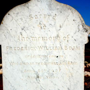 BOAM Frederick William -1897