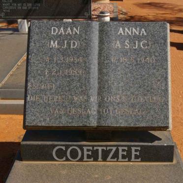 COETZEE M.J.D. 1934-1989 &amp; A.S.J.C. 1940-