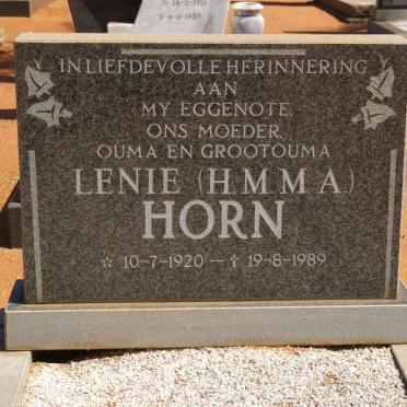 HORN H.M.M.A. 1920-1989