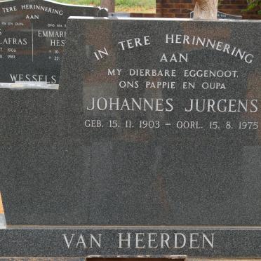 HEERDEN Johannes Jurgens, van 1903 - 1975