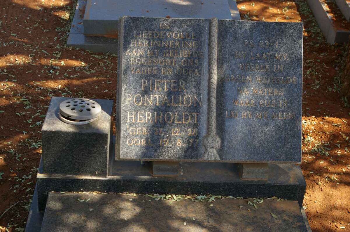 HERHOLDT Pieter Pontalion 1928-1977 