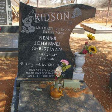KIDSON Renier Johannes Christiaan 1947-1987