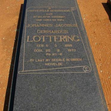 LOTTERING Johannes Jacobus Gerhardus 1888-1973