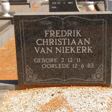 NIEKERK Fredrik Christiaan, van 1911-1983