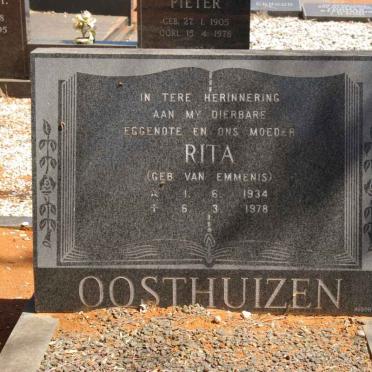 OOSTHUIZEN Rita nee VAN EMMENIS 1934-1978