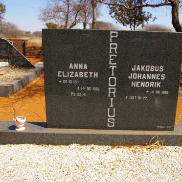 PRETORIUS Jakobus Johannes Hendrik 1909-1997 &amp; Anna Elizabeth 1911-1986