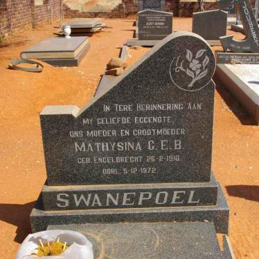 SWANEPOEL Matthysina C.E.B. nee ENGELBRECHT 1910-1972
