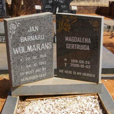 WOLMARANS Jan Barnard 1914-1983 &amp; Magdalena Gertruida 1919-2006