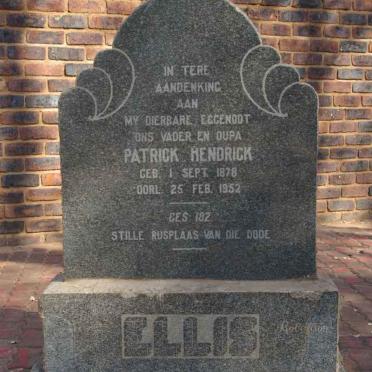 ELLIS Patrick Hendrick 1878-1952