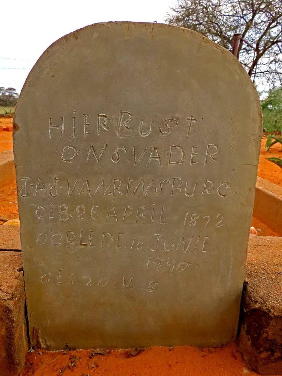 RENSBURG J.A., Janse van 1872-1940