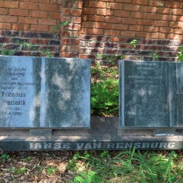 RENSBURG Jacobus Frederik, Janse van 1933-1998 &amp; Martha Susanna Christina KLEYNHANS 1935-