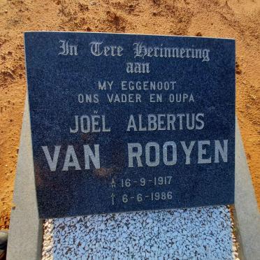 ROOYEN Joel Albertus, van 1917-1986