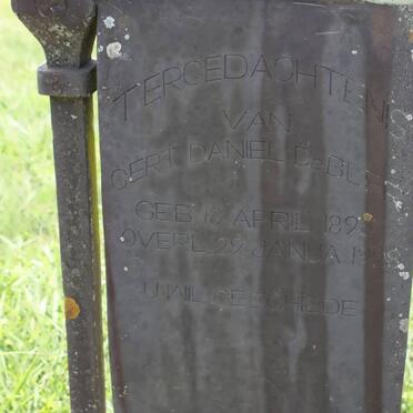 BEER Gert Daniel, de 1893-1928