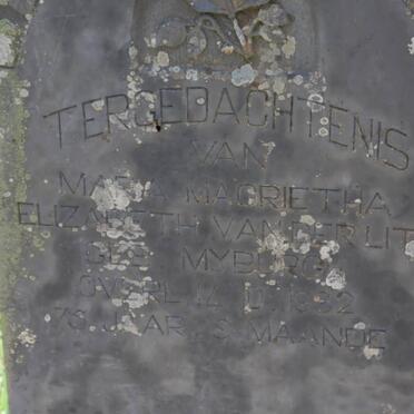 LITH Maria Magrietha Elizabeth, van der nee MYBURGH -1832