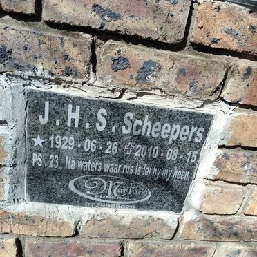 SCHEEPERS J.H.S. 1929-2010
