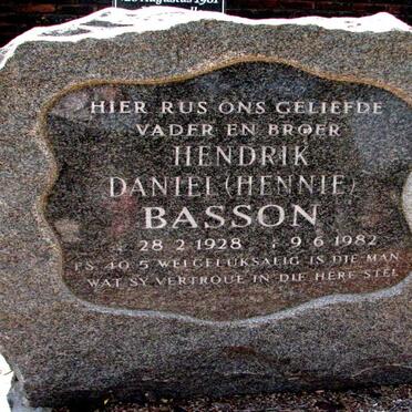 BASSON Hendrik Daniel 1928-1982