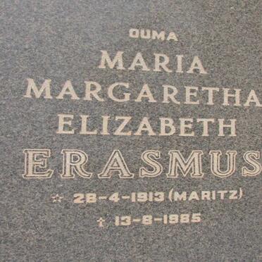 ERASMUS Maria Margaretha Elizabeth nee MARITZ 1913-1985