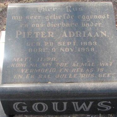 GOUWS Pieter Adriaan 1893-1958