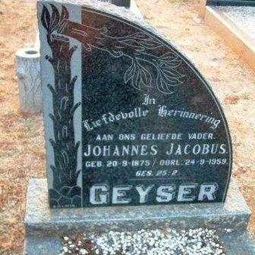 GEYSER Johannes Jacobus 1875-1959