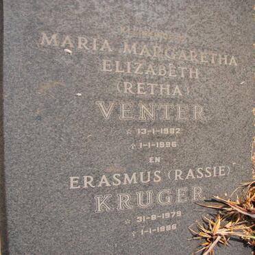 KRUGER Erasmus 1979-1996 :: VENTER Maria Margaretha Elizabeth 1982-1996