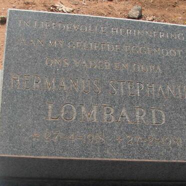 LOMBARD Hermanus Stephanus 1918-1981
