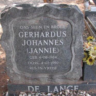 LANGE Gerhardus Johannes, de 1964-1990