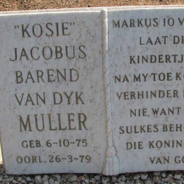 MULLER Jacobus Barend Van Dyk 1975-1979
