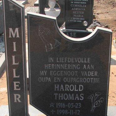 MILLER Harold Thomas 1916-1998 &amp; Ella L.D. 1924-2001