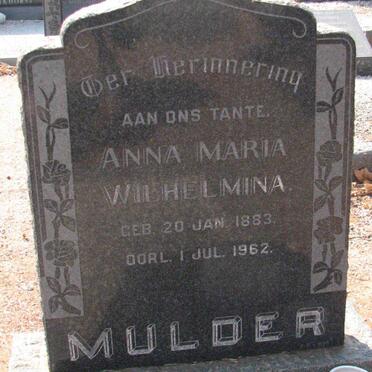 MULDER Anna Maria Wilhelmina 1883-1962