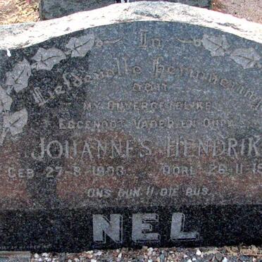 NEL Johannes Hendrik 1903-1958