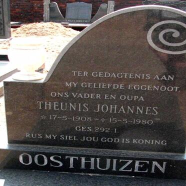 OOSTHUIZEN Theunis Johannes 1908-1980