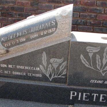 PIETERSE Wilhelmus Johannes 1916-1972 &amp; Hester maria RAS 1917-1977