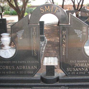 SMIT Jacobus Adriaan 1940-1988 &amp; Johanna Susanna Maria 1942-1996