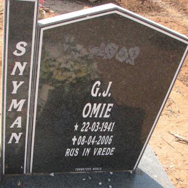 SNYMAN G.J. 1941-2006