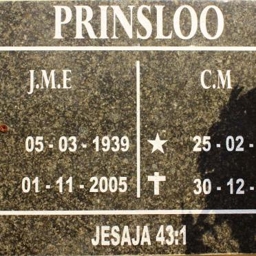 PRINSLOO J.M.E. 1939-2005 :: PRINSLOO C.M. 1969-2022