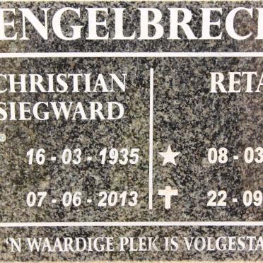 ENGELBRECHT Christian Siegward 1935-2013 &amp; Reta 1928-2022