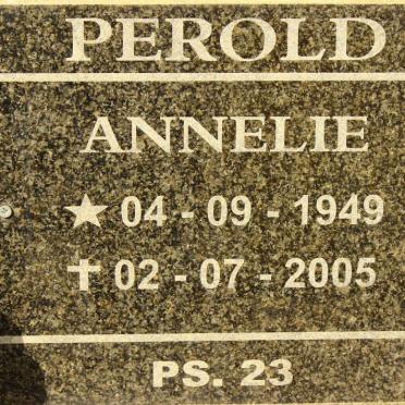 PEROLD Annelie 1949-2005