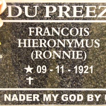 PREEZ Francois Hieronymus, du 1921-